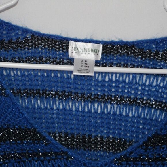 Motherhood Maternity Blue Long-Sleeve Knit Top, XL - Picture 3 of 3